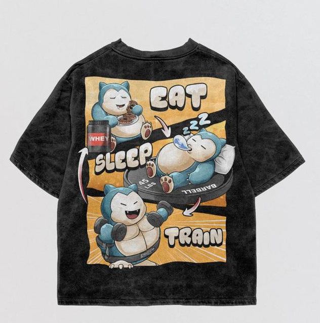 Washed and aged large-sized pure cotton short-sleeved shirt -22