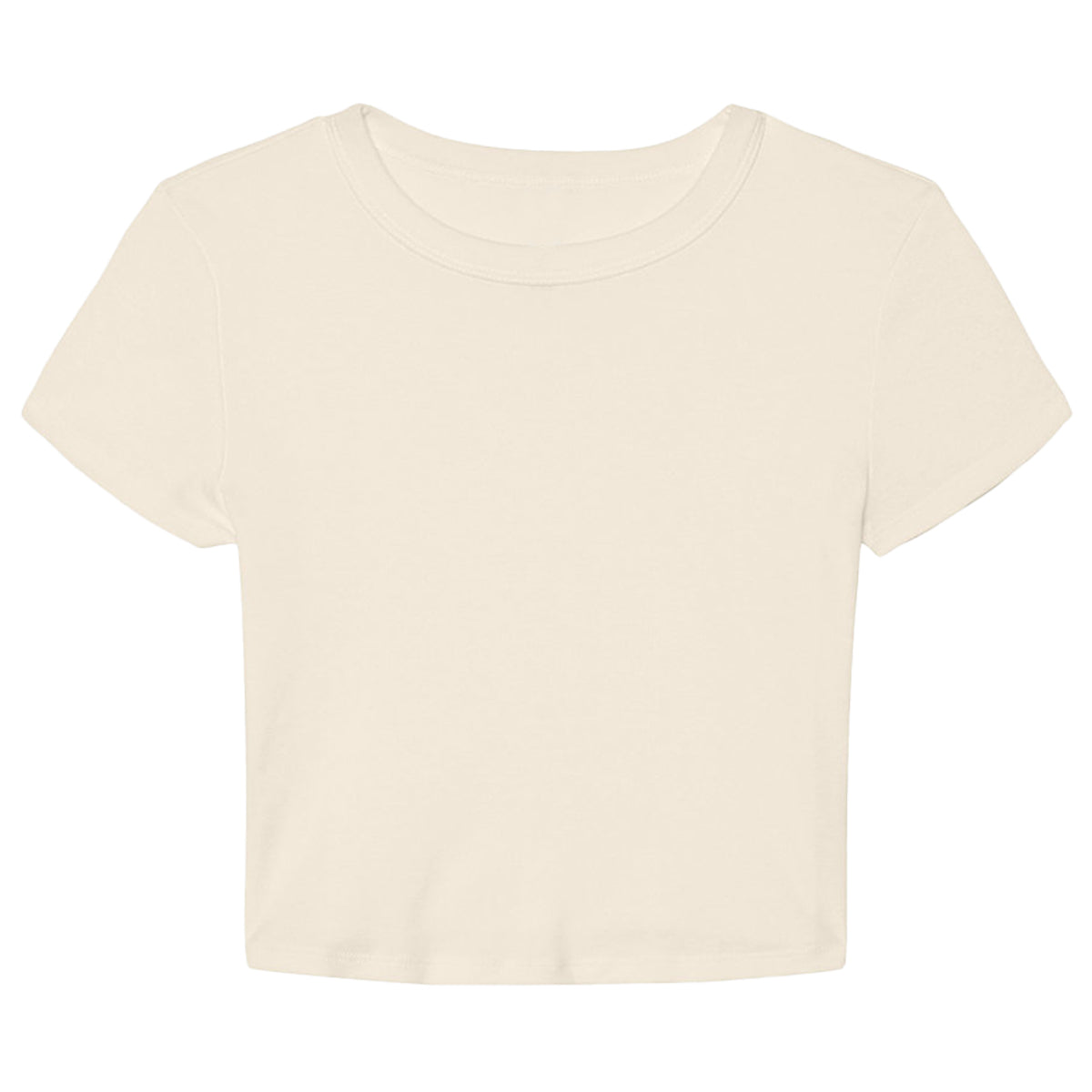 Women's Micro Rib Baby Tee — Solid Natural Blend — view 26