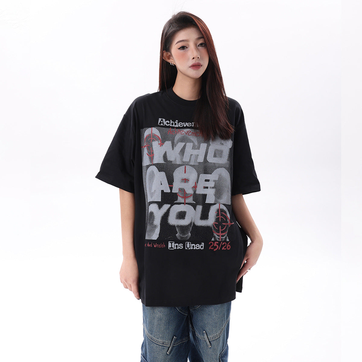 ACHIEVMENTS - Oversized Print T-Shirt