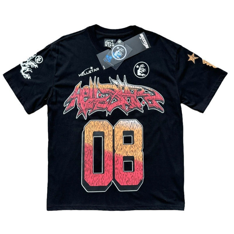 Couple outfits, large-sized loose pullover short-sleeved T-shirt