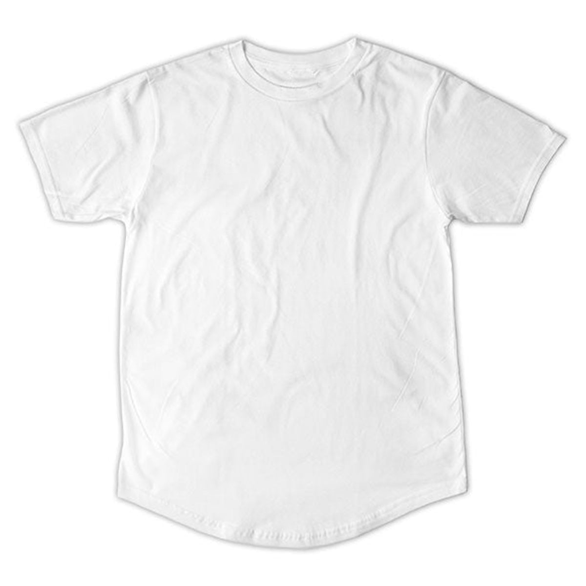 Soft Curved Hem Tee — White — view 3