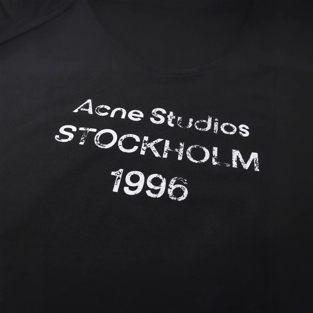 Acne Mottled Print 1996 short-sleeved T-shirt Alphanumeric short-sleeved logo Short-sleeved T-shirt