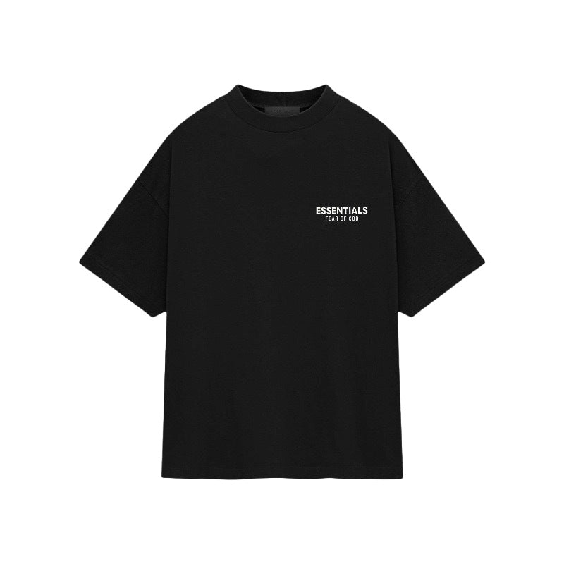 Round-neck printed short-sleeved T-shirt for both men and women in summer