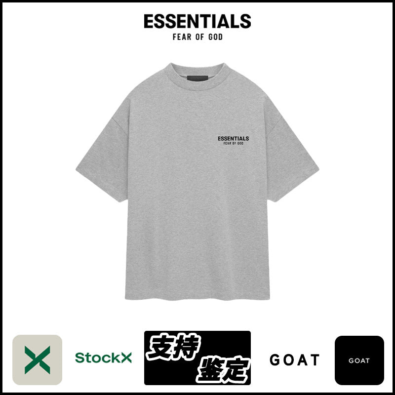 Round-neck printed short-sleeved T-shirt for both men and women in summer