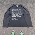 Casual letter print long-sleeved T-shirt men's street Harajuku Gothic loose top trend