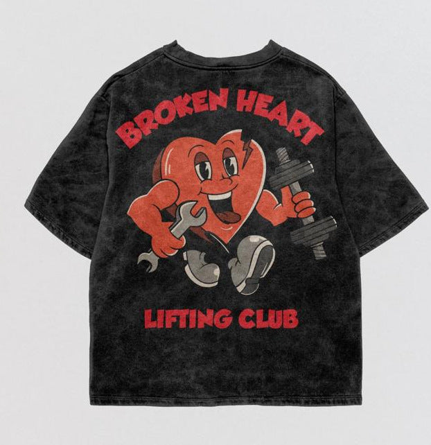 Washed and aged large-sized pure cotton short-sleeved shirt -22